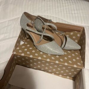 Call it spring silver sparkle heels Shimmering Silver Women's Heels